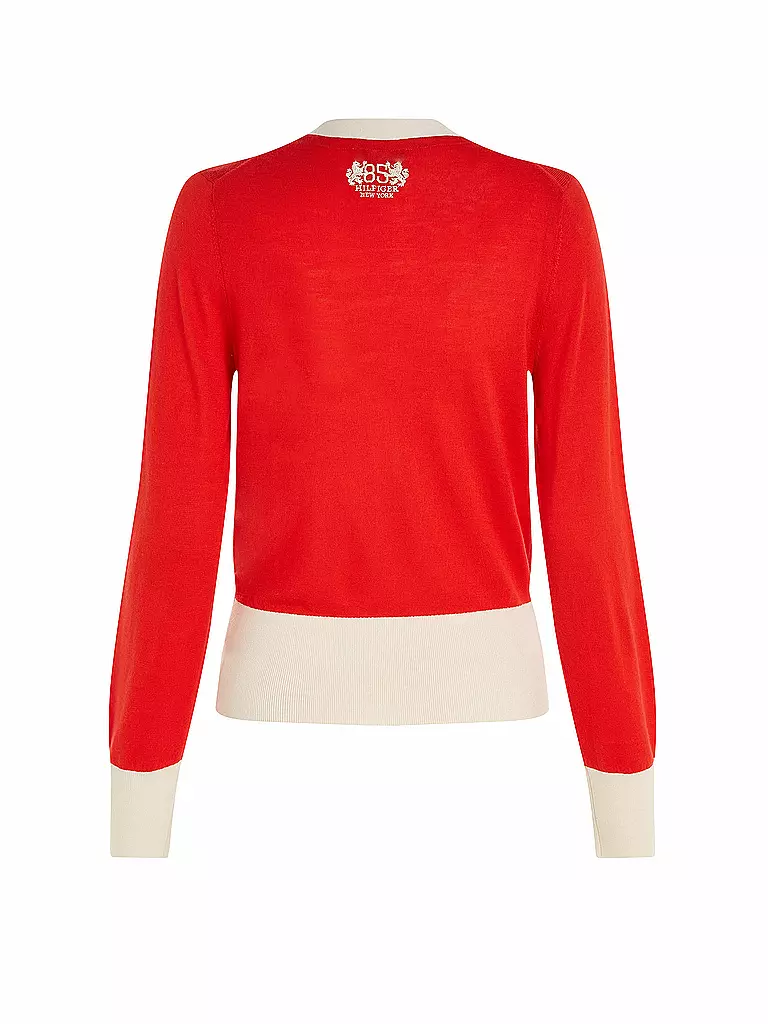 Tommy hilfiger red cardigan hotsell